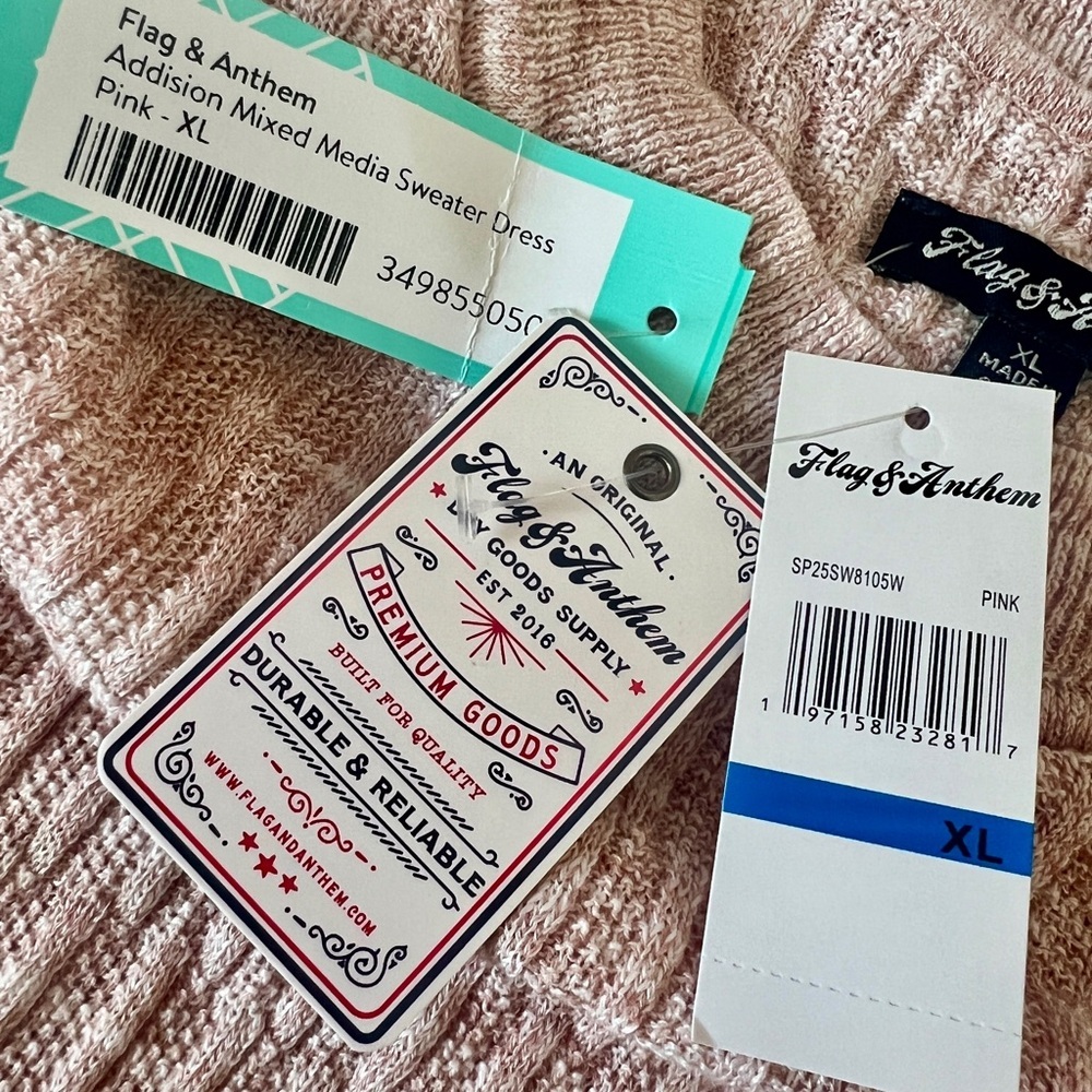 Flag & Anthem NWT Addison Mixed Media Sweater Dress - XL - Picture 15 of 16